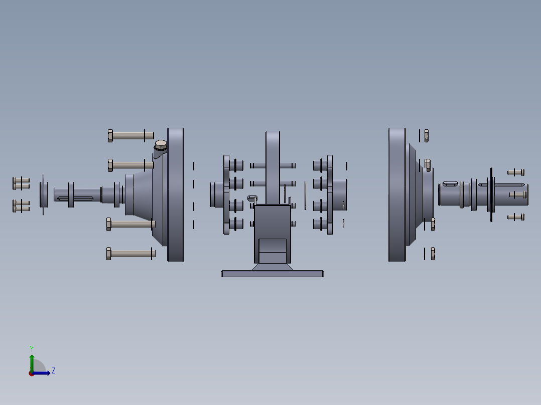 行星齿轮左视图