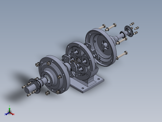 行星齿轮正等轴测缩略图