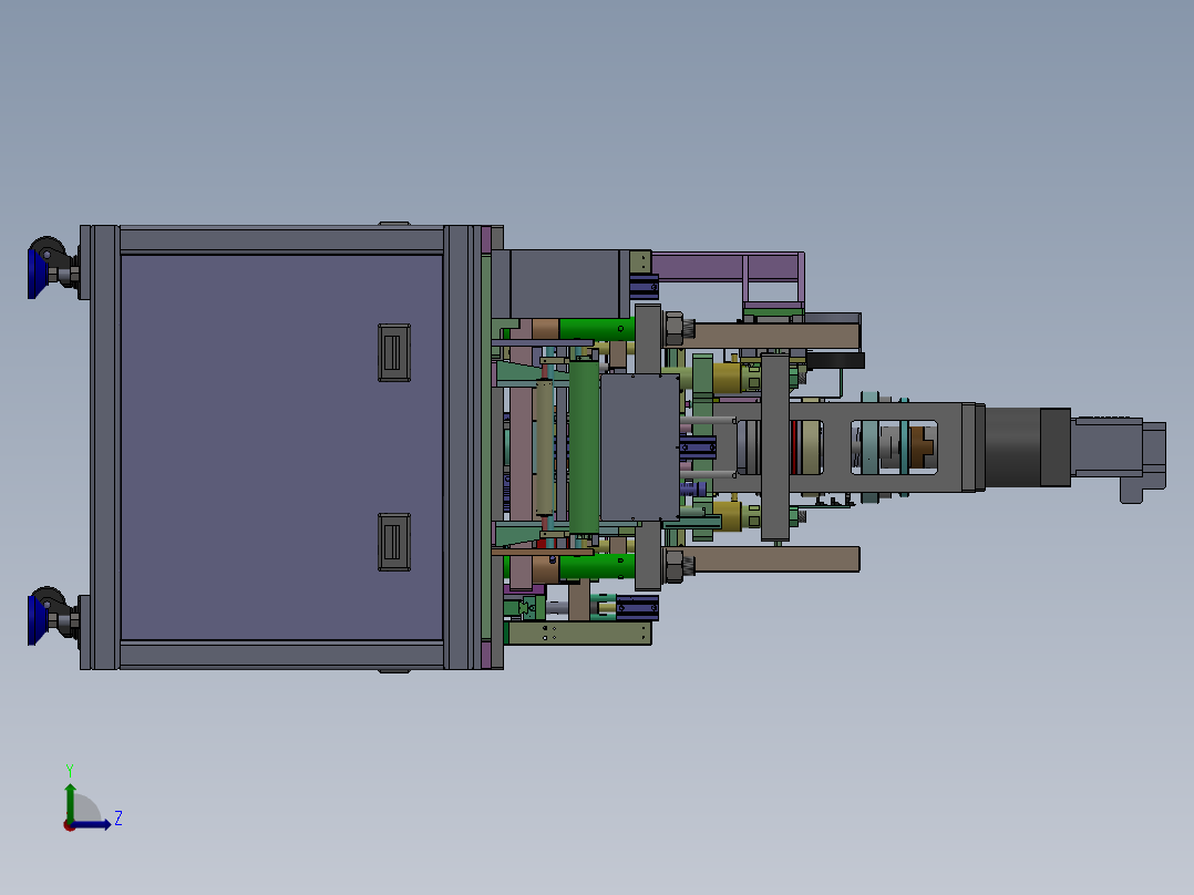 电芯铝塑膜冲坑机sw14左视图