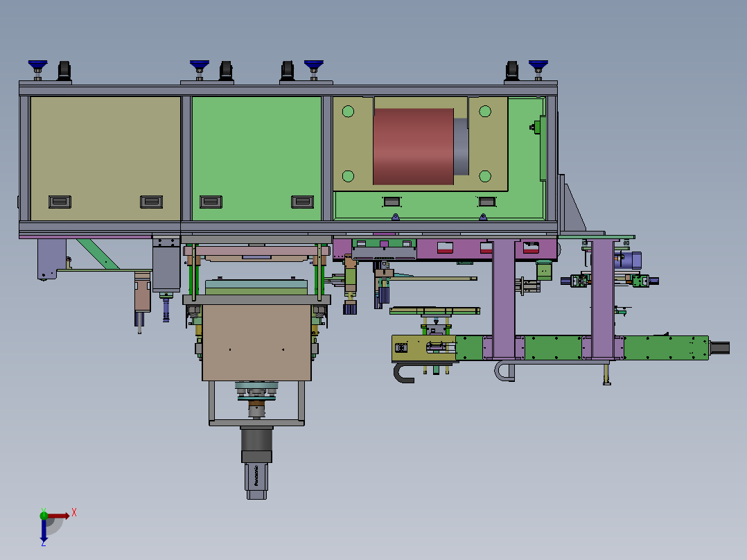 电芯铝塑膜冲坑机sw14俯视图
