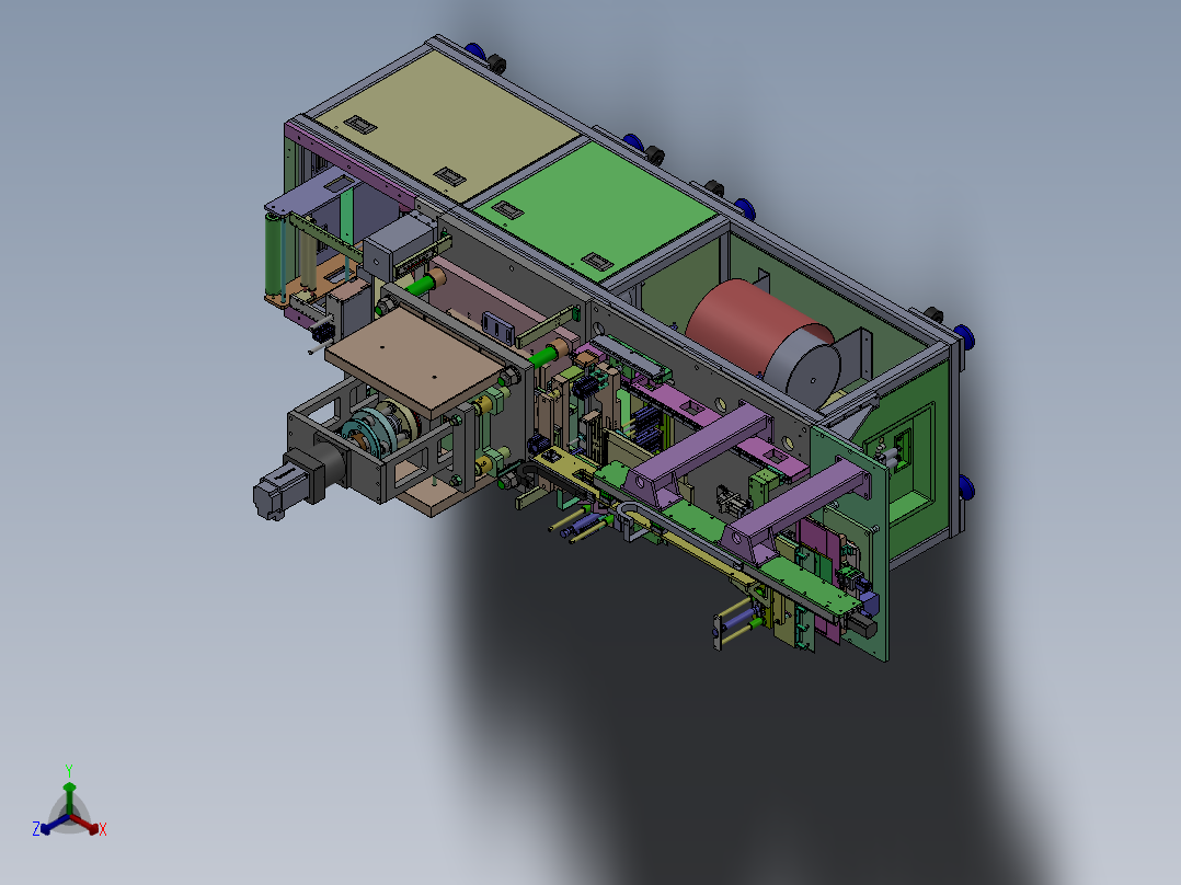 电芯铝塑膜冲坑机sw14正等轴测图
