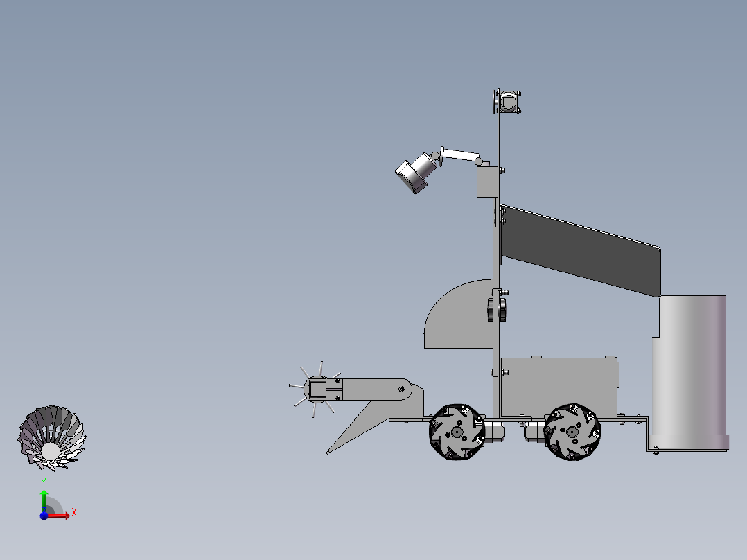 羽毛球捡拾车sw19可编辑前视图