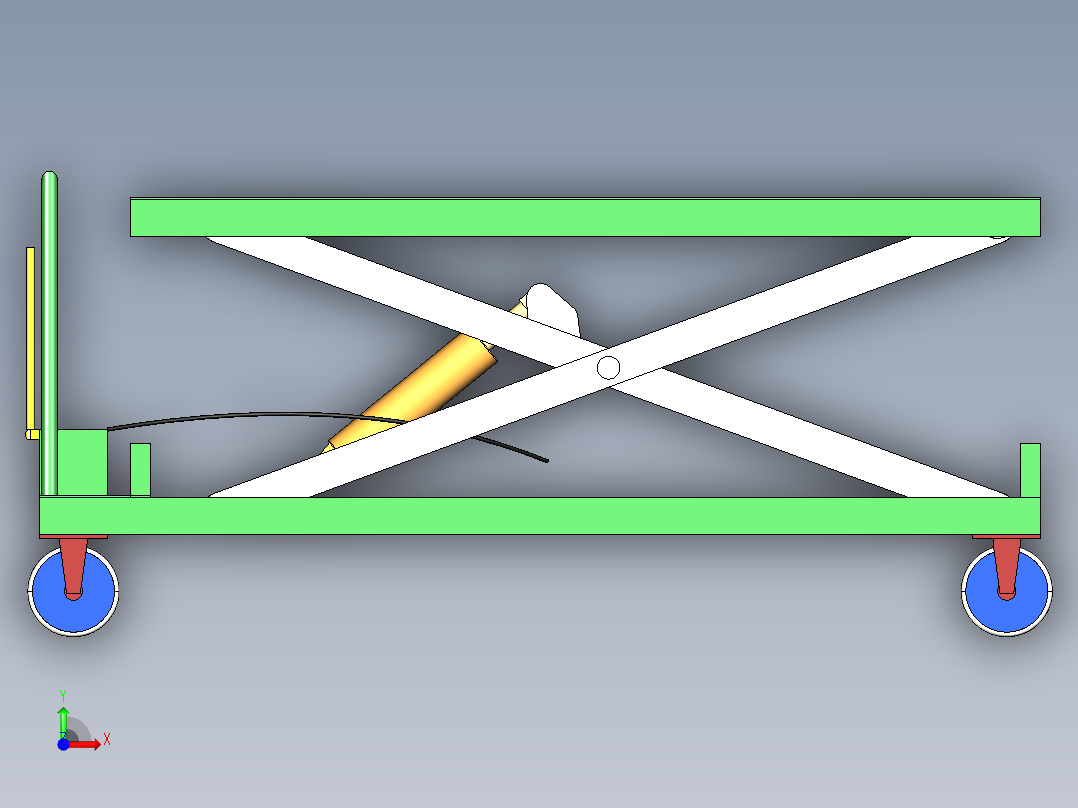 WQ03剪式升降台  IGES前视图
