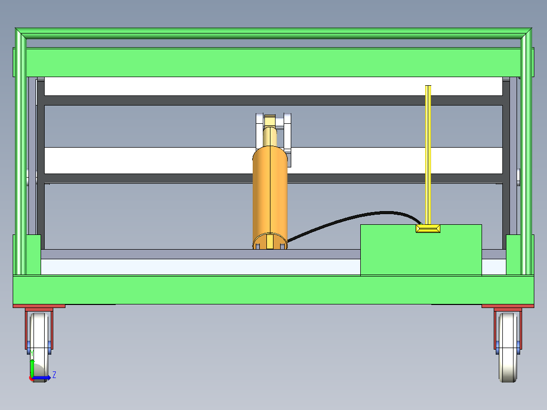 WQ03剪式升降台  IGES左视图