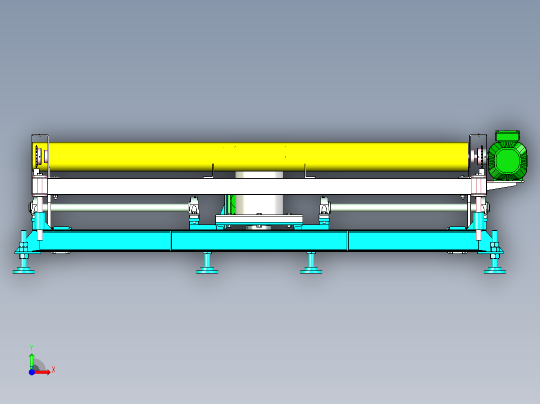 皮带90度旋转倍速线设计前视图