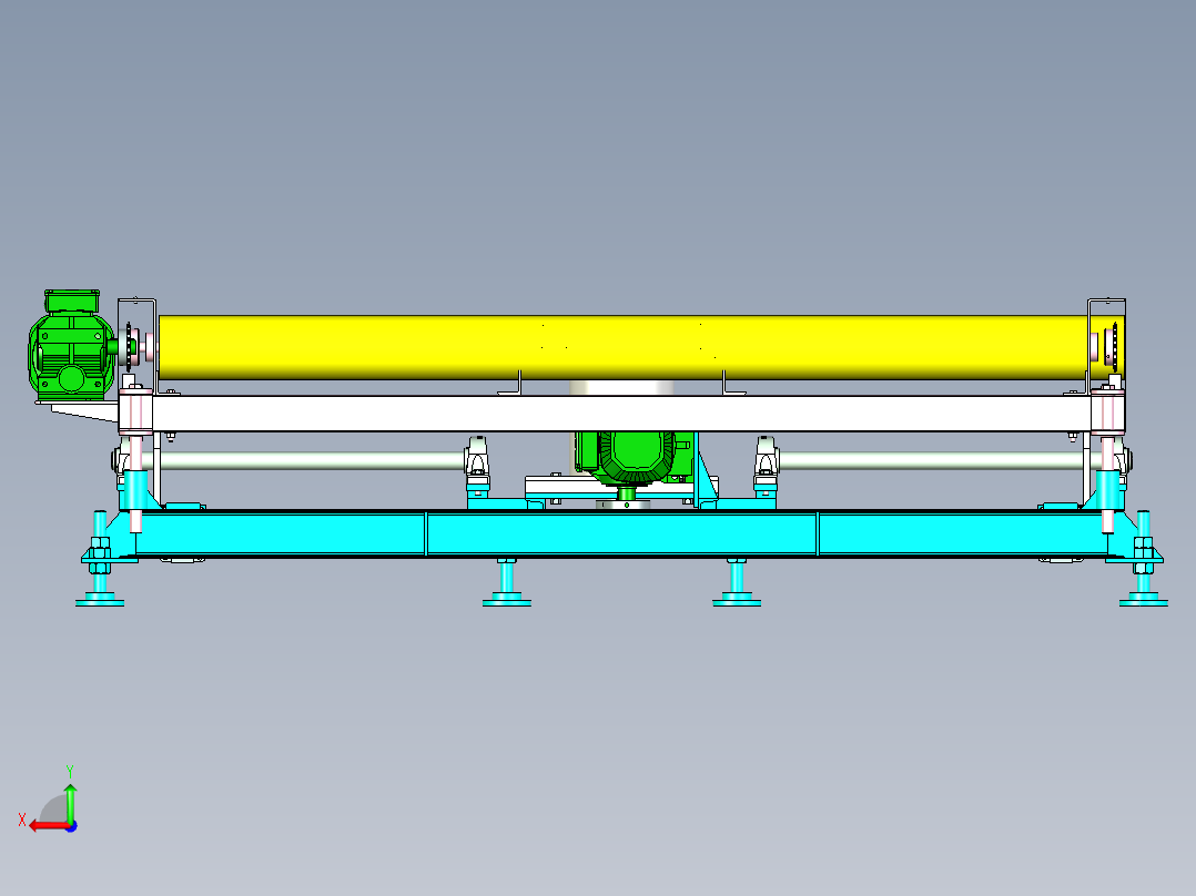 皮带90度旋转倍速线设计后视图