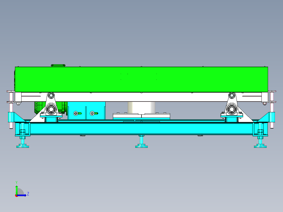 皮带90度旋转倍速线设计左视图