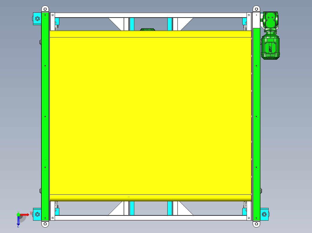 皮带90度旋转倍速线设计俯视图