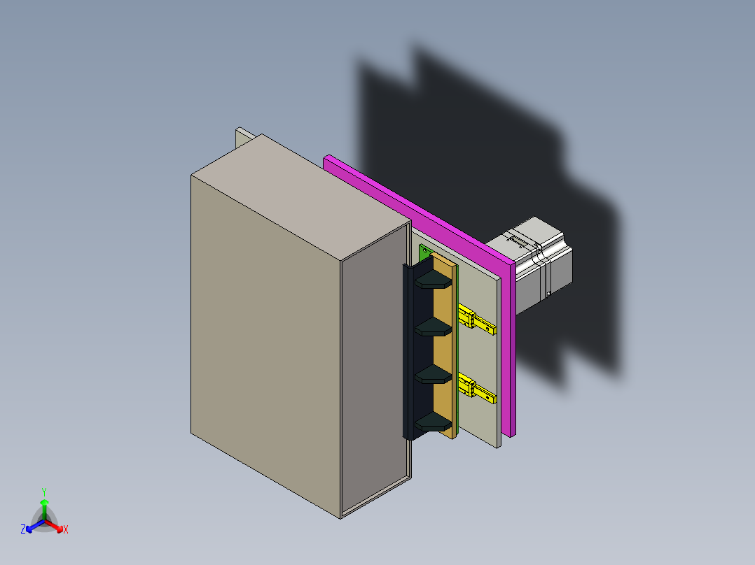 旋转夹爪正等轴测图