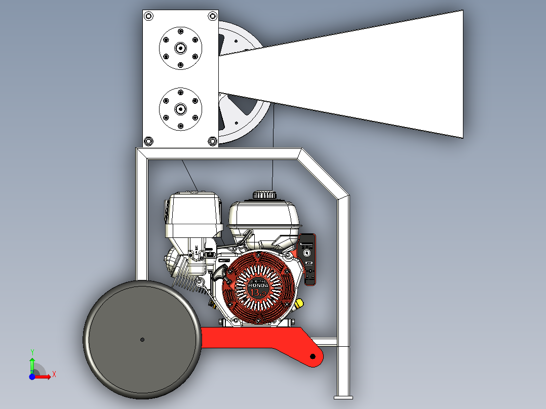 A2004593-砍伐木材机前视图