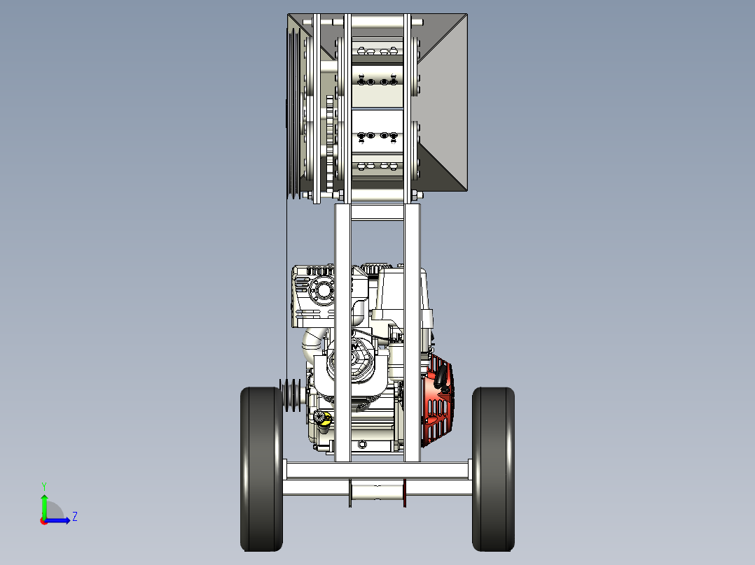 A2004593-砍伐木材机左视图