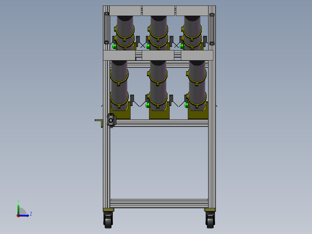 货架、料盒架左视图