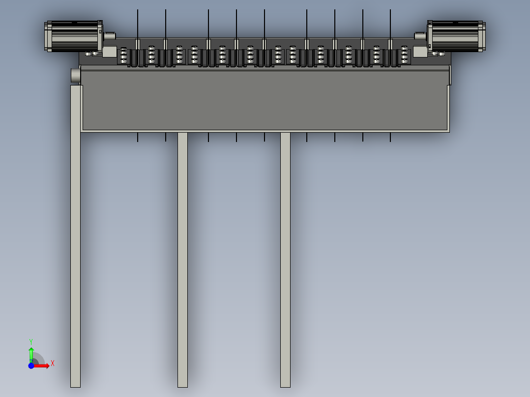 刮板装配前视图