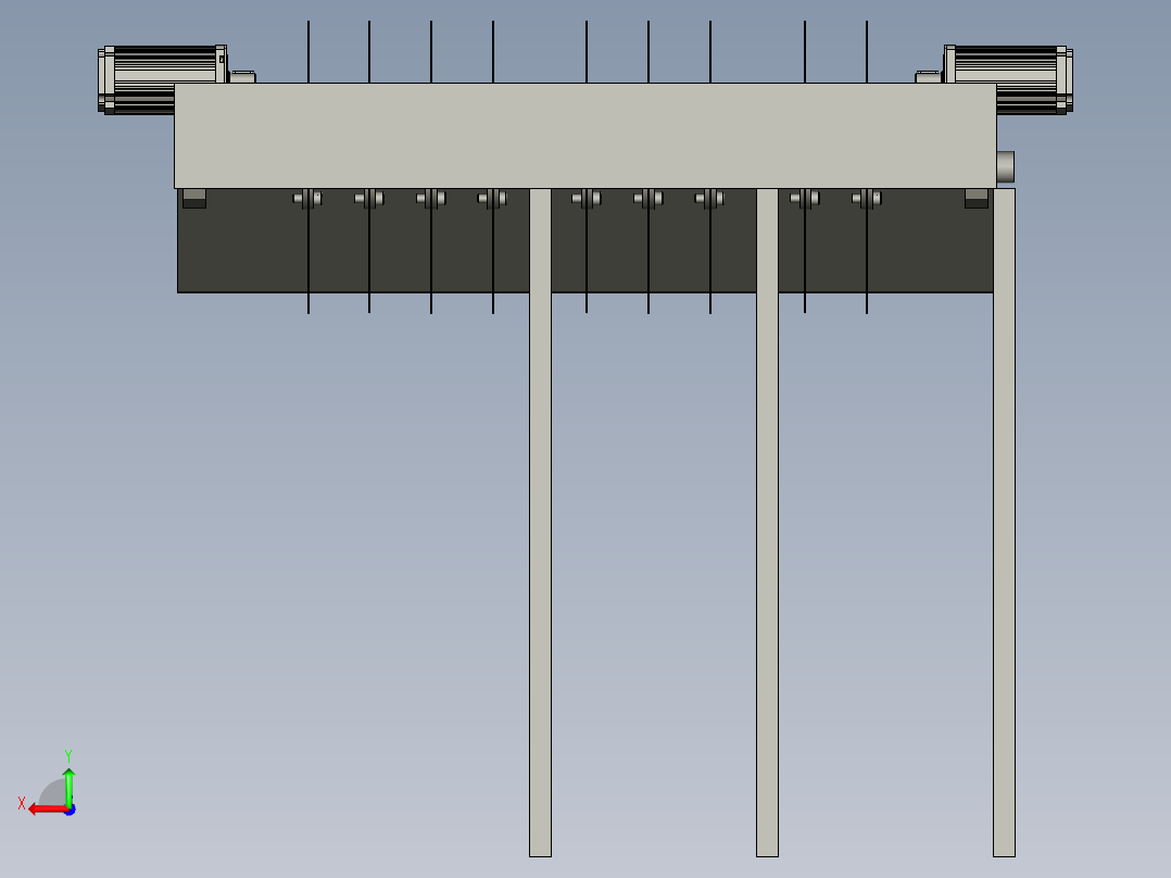 刮板装配后视图