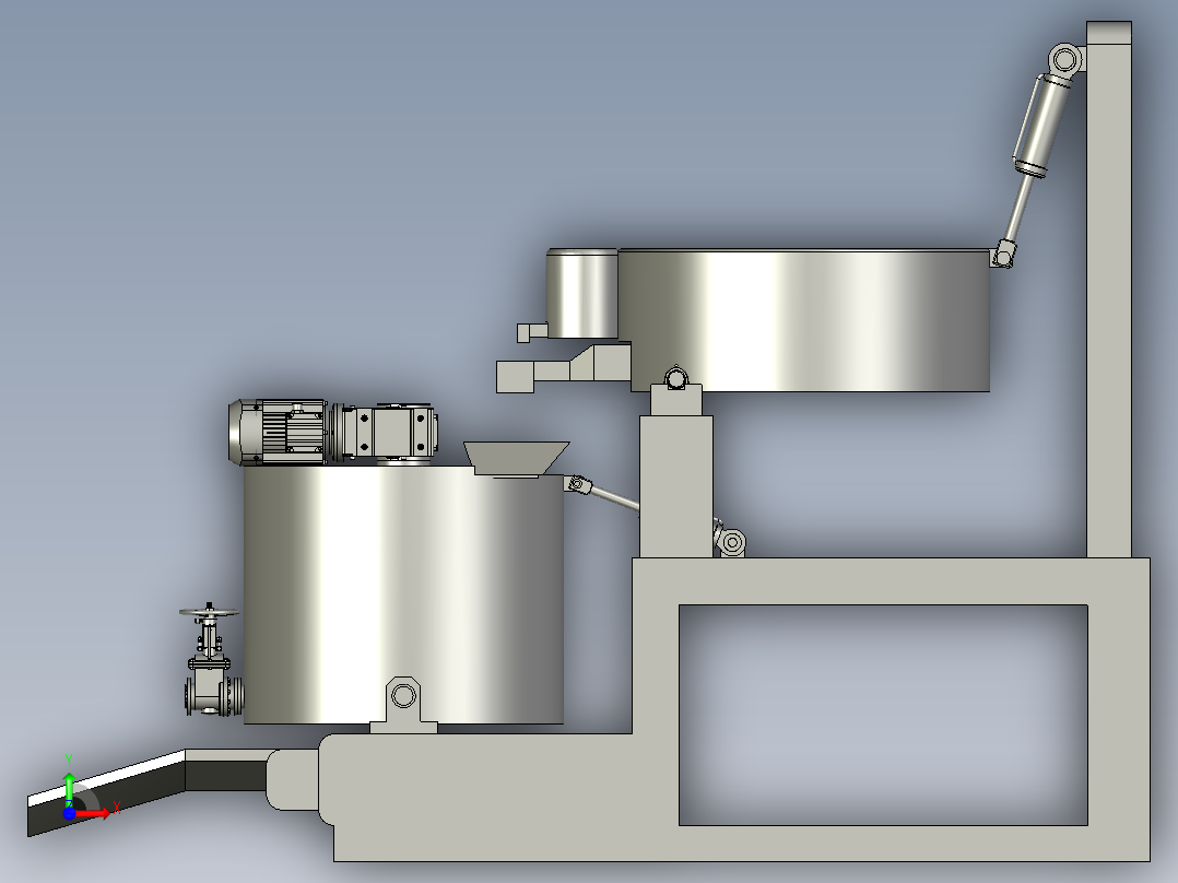 搅拌设备与加料设备前视图