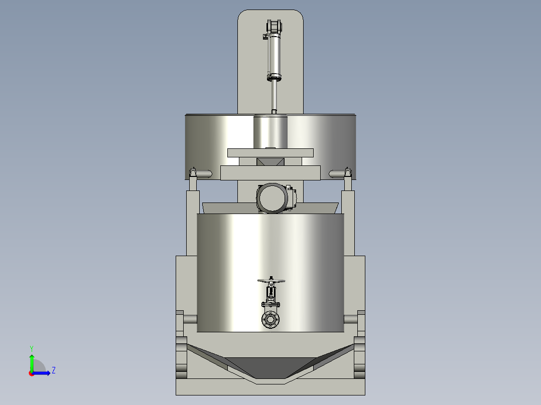搅拌设备与加料设备左视图