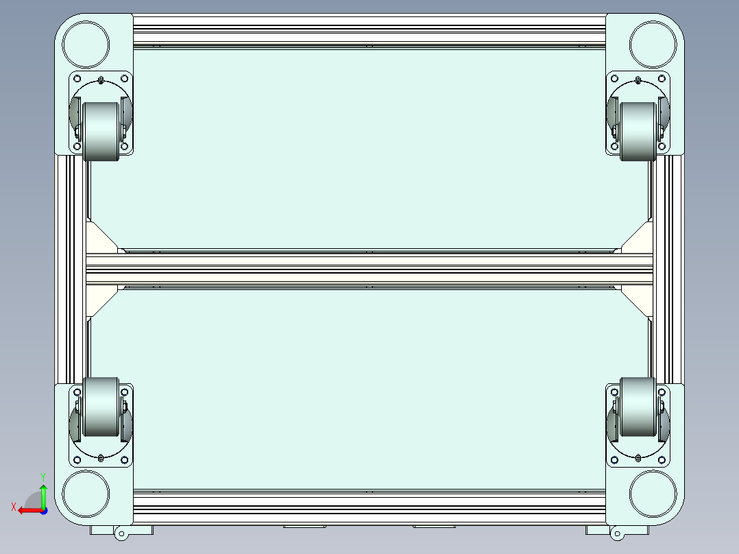 参数化欧标下框架后视图