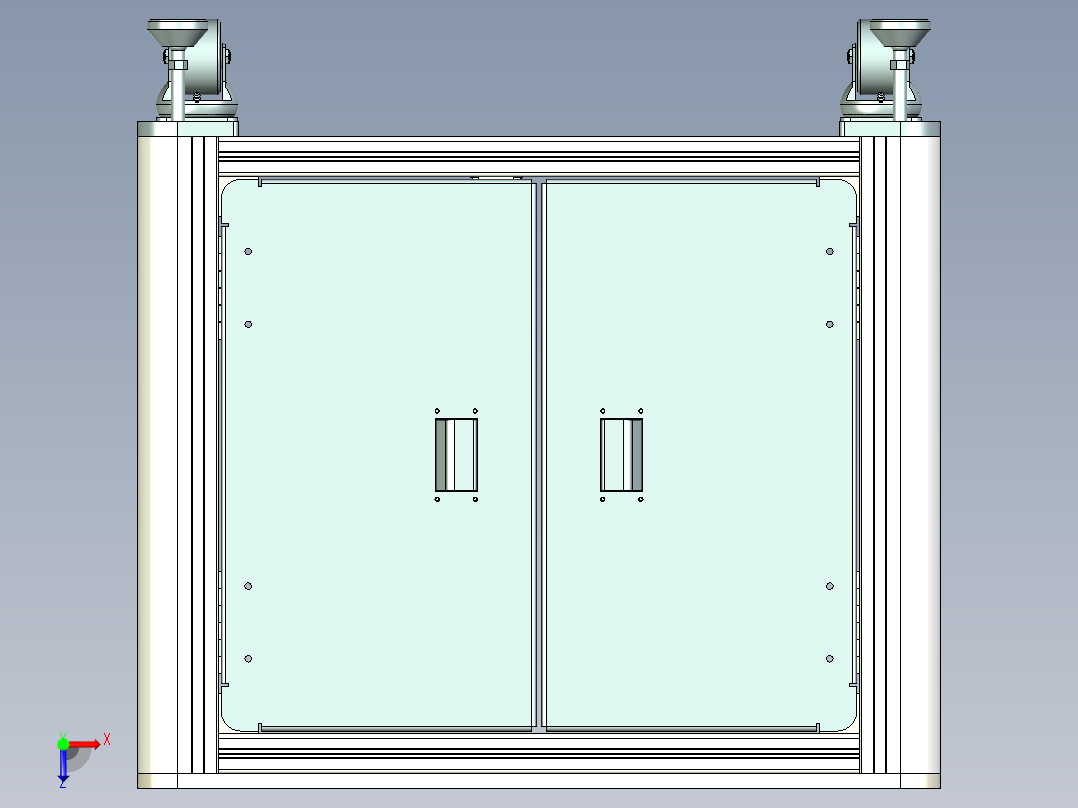 参数化欧标下框架俯视图