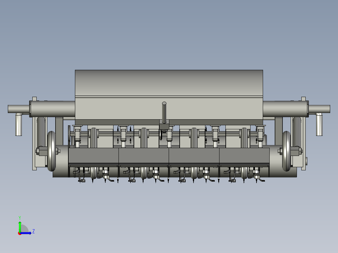 红薯土豆旋耕施肥覆膜机左视图
