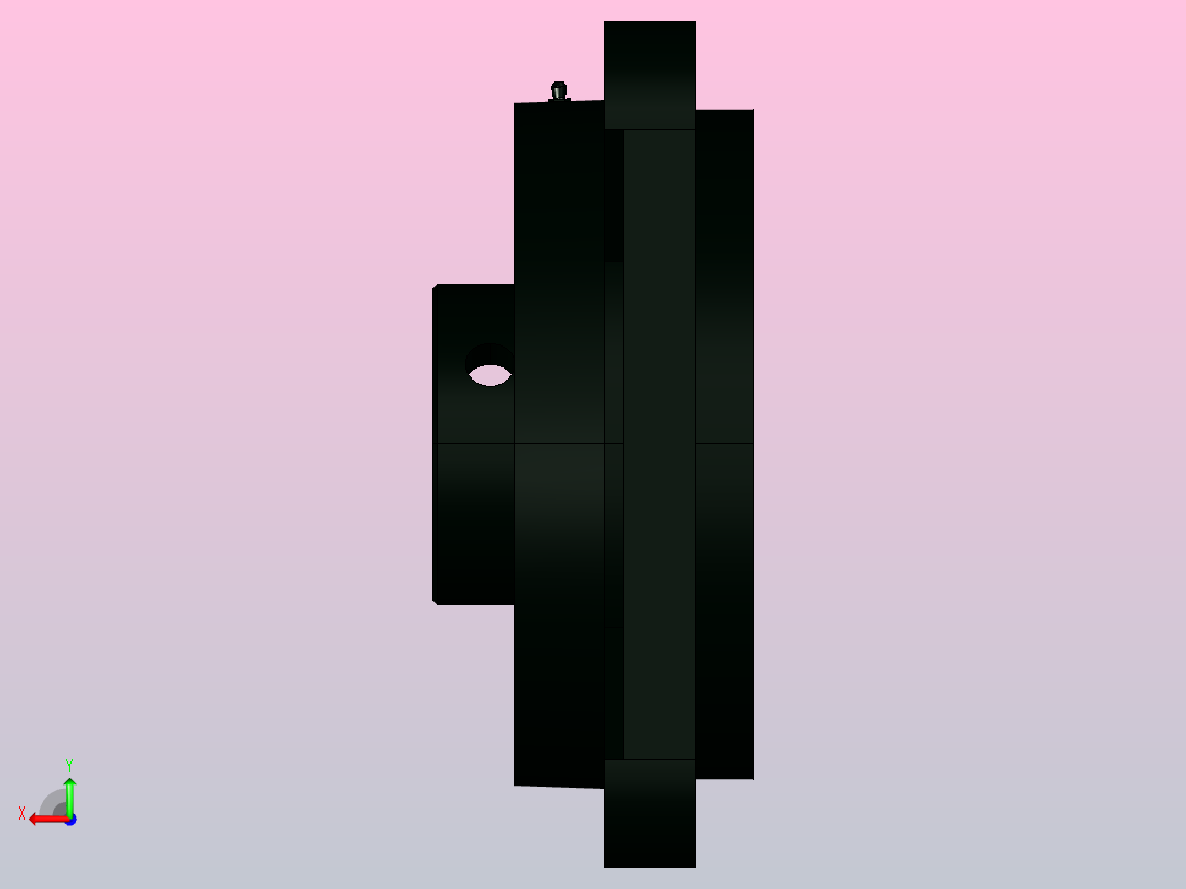 JB╱T 5303-2002[带凸台方形座顶丝外球面球轴承[UCFS型]UCFS310]后视图