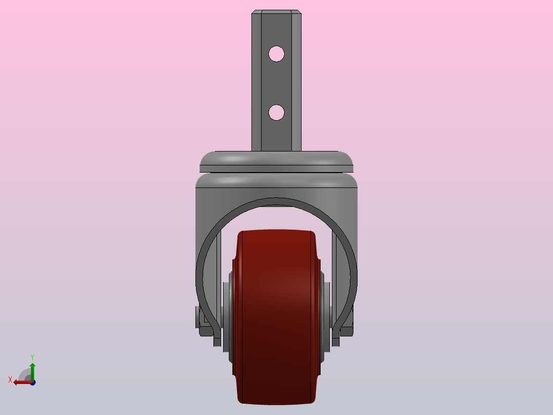 脚轮Colson-3_00314_909 2 1_2 LG X 7_8 SQUARE (MTG31)后视图