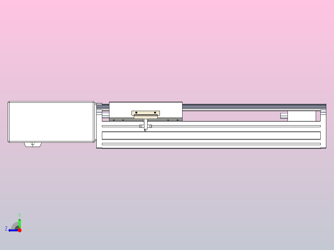 皮带直线轴半封闭可选导轨TPA-HNB-175D-140-L200-MR-Y-P75-N3右视图