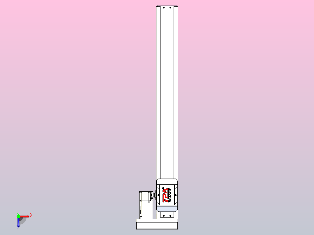 滚珠丝杠直线轴带导轨全封闭TPA-HCR-65S-1610C-L500-ML-C-P10-N3俯视图