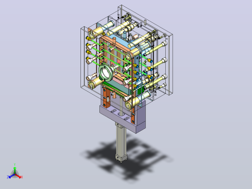 空心拖把柄盖子，长抽芯先顶出滑块再抽芯模具