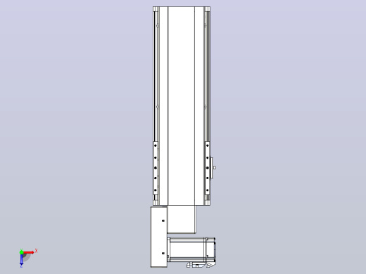 皮带直线轴半封闭可选导轨TPA-HNB-140D-120-L250-ML-C-P40-N3俯视缩略图