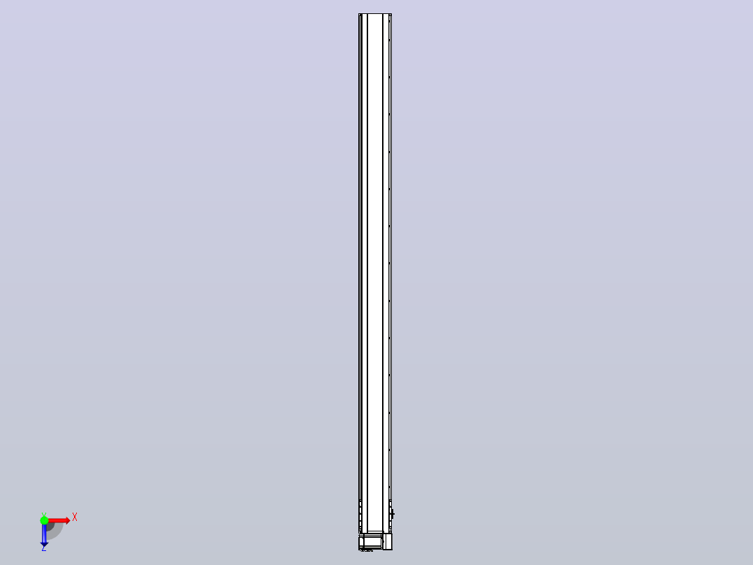 皮带直线轴半封闭可选导轨TPA-HNB-175D-140-L2500-RU-C-P75-N3俯视图