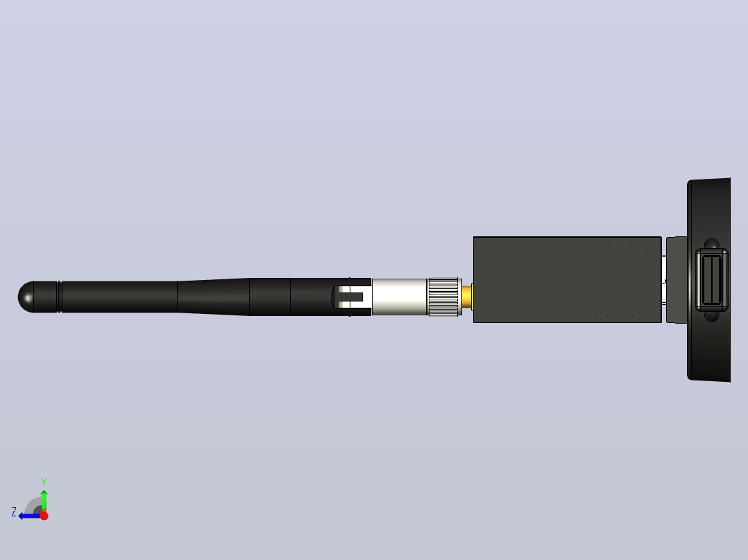 ghz zigbee无线网络协调器右视图