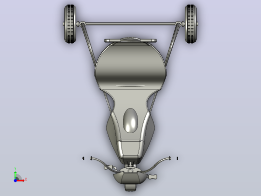 CATIA V5中的玩具三轮车设计前视缩略图