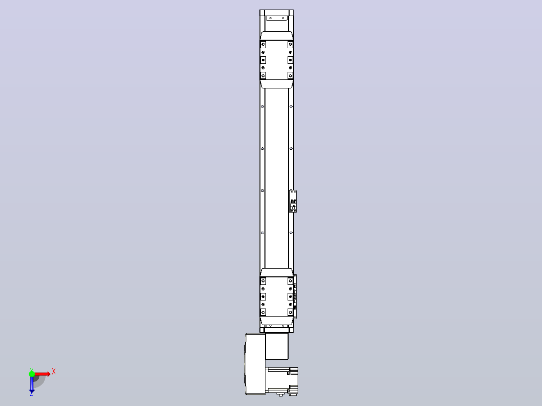 皮带直线轴双滑块型TPA-GCBS-80-P60-L200-QL-M20-N3俯视图