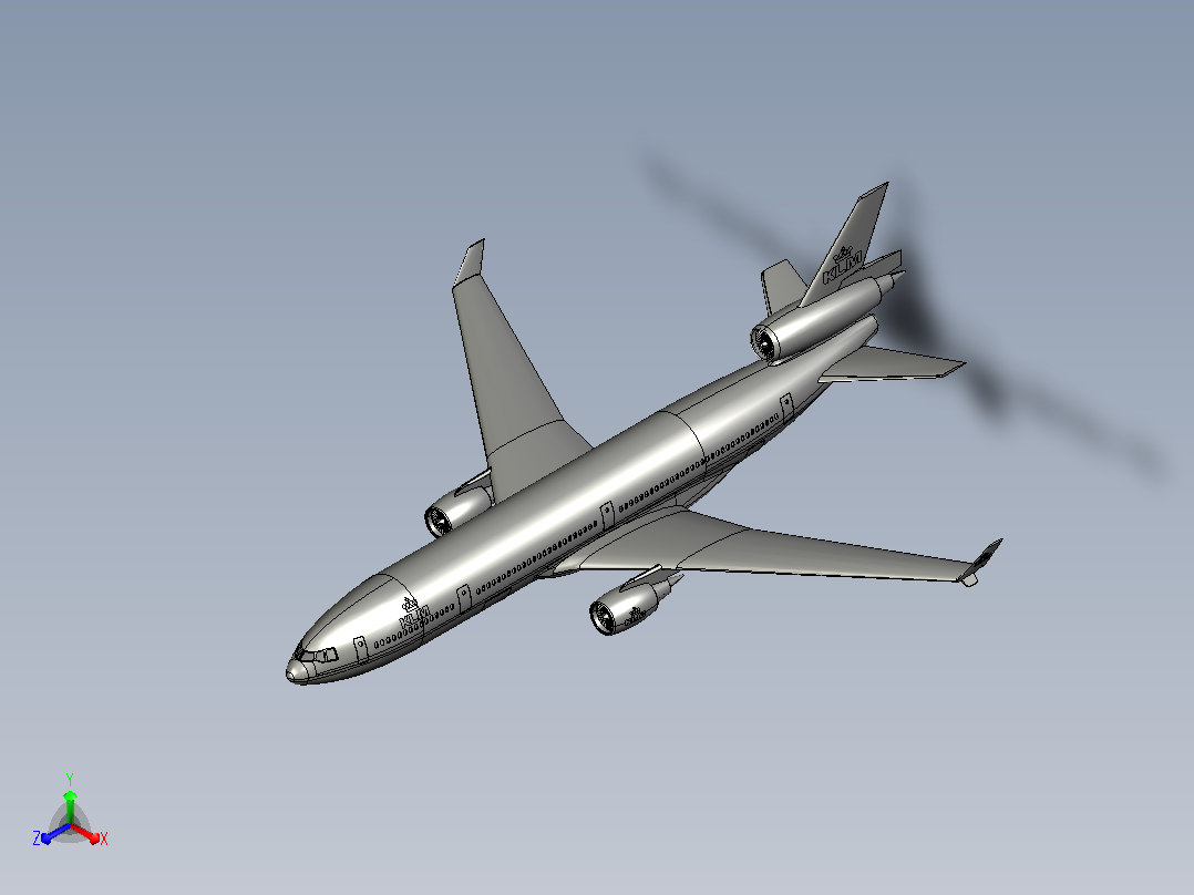 MD-11 客机后视图