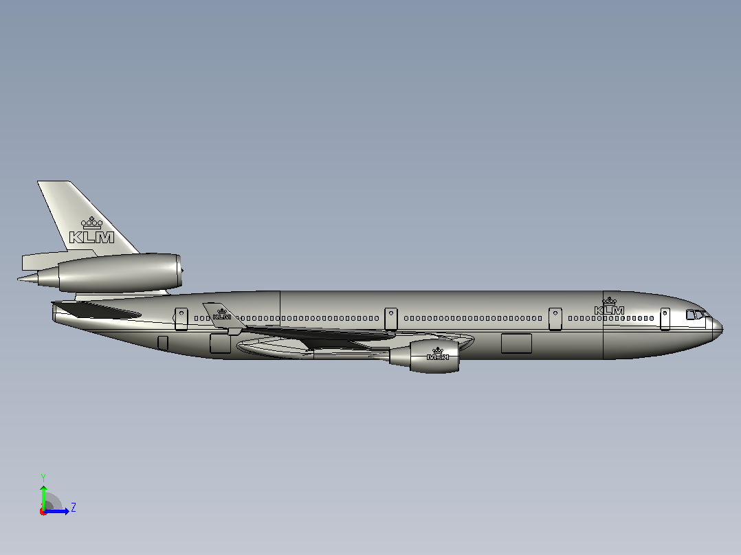 MD-11 客机左视图