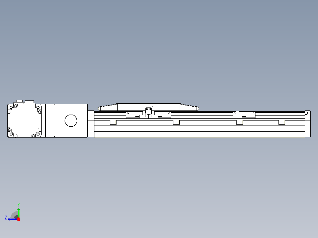 机器人皮带驱动直线轴TPA-GCB-150-P80-L200-QL-M75-N3右视图