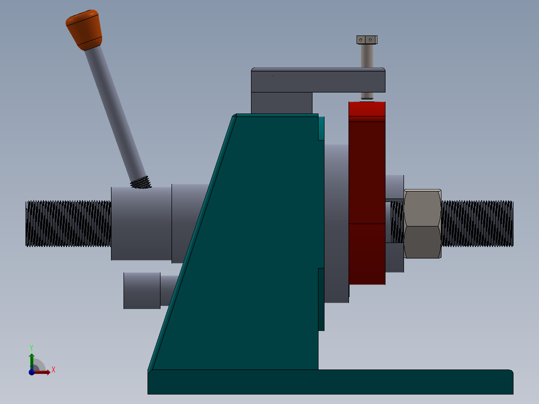 钻床夹具（sw18可编辑+工程图）前视图