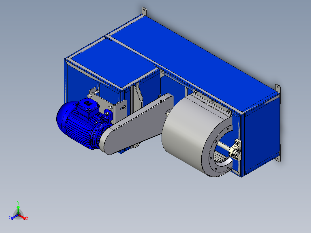 干燥鼓风机sw16可编辑正等轴测图