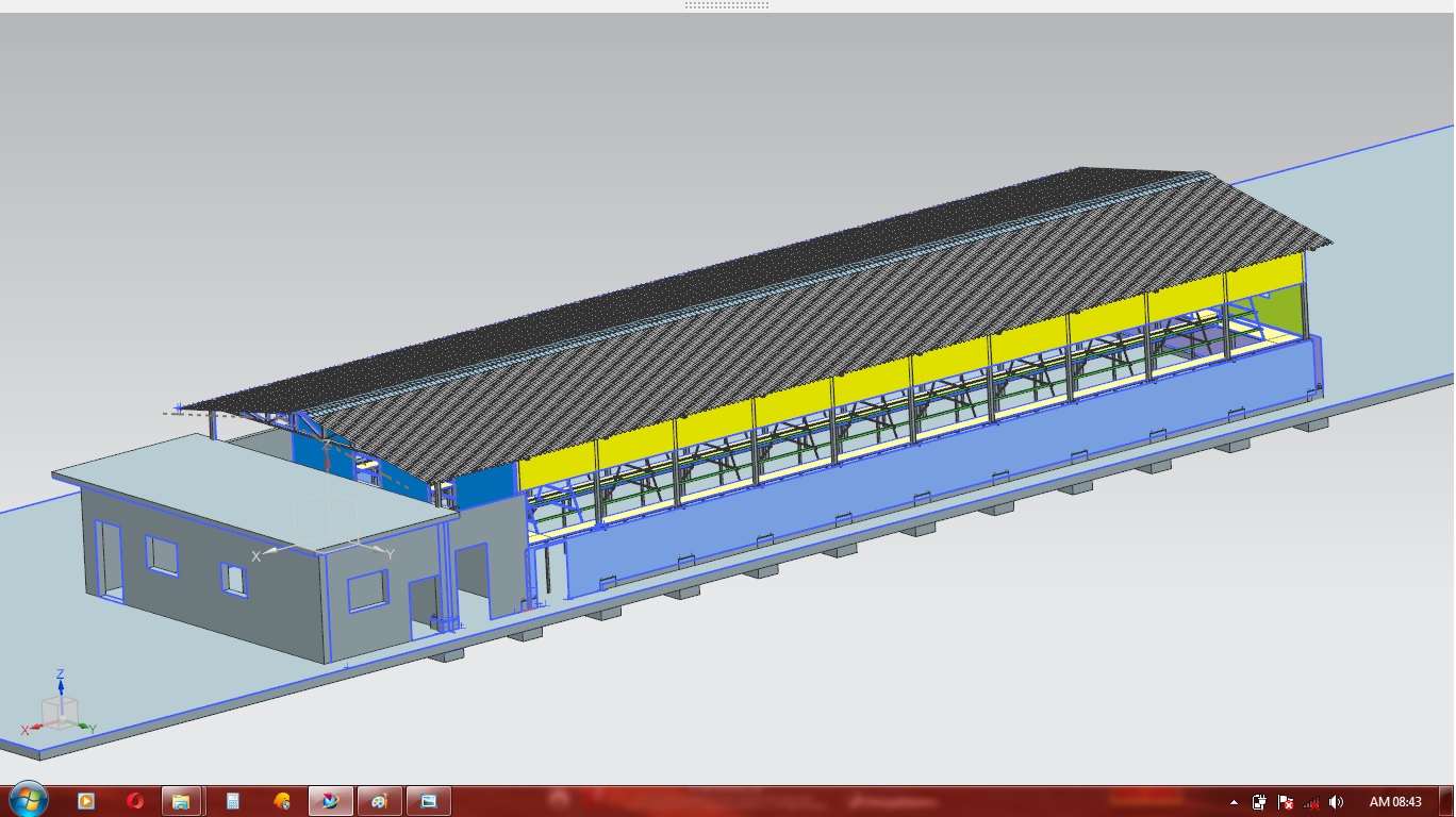 农场大棚仓库模型3D图纸 UG格式