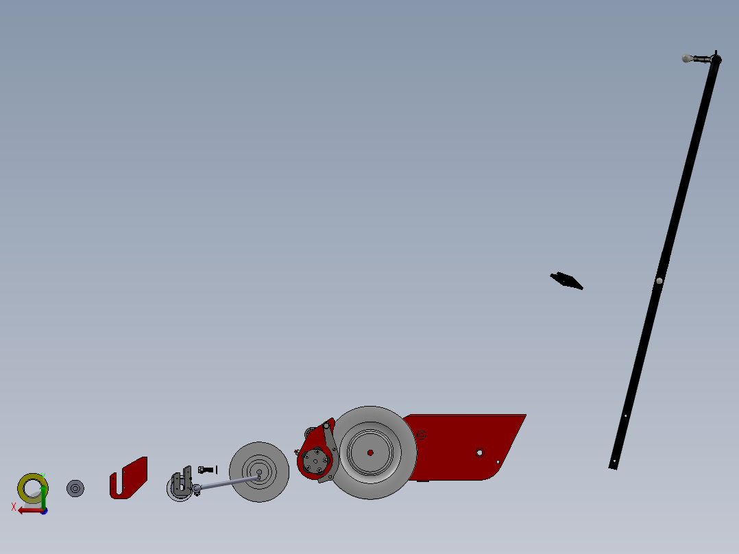 公路喷漆机构结构后视图