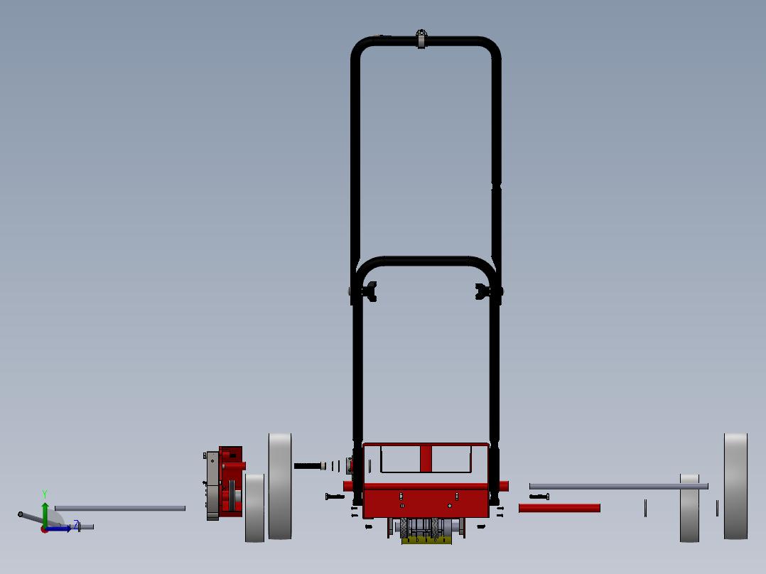 公路喷漆机构结构左视图