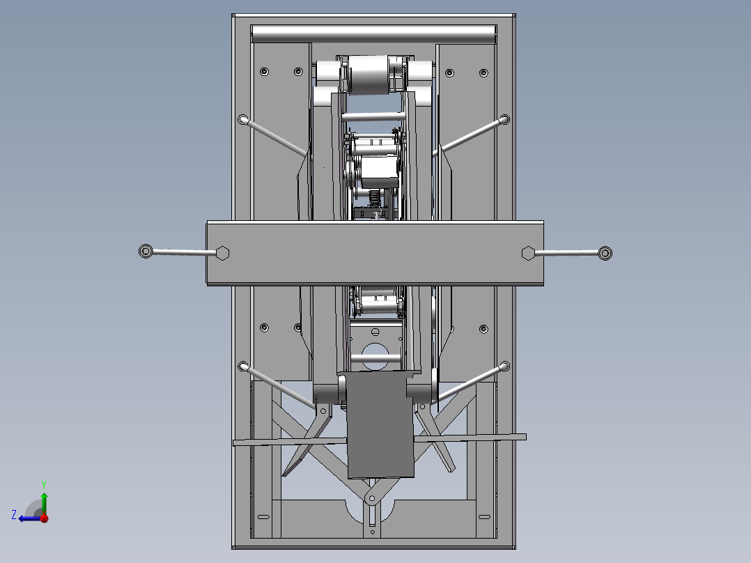 胶带式封箱机 3D图纸 stp格式 机械设备3D模型资料文件素材右视图