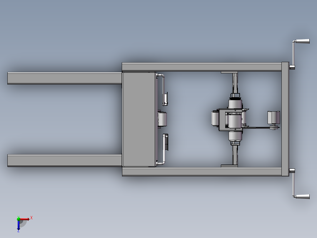 胶带式封箱机 3D图纸 stp格式 机械设备3D模型资料文件素材俯视图