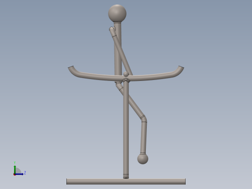 滚动杂技小人玩具模型3D图纸 Solidworks2018 附多种格式左视缩略图