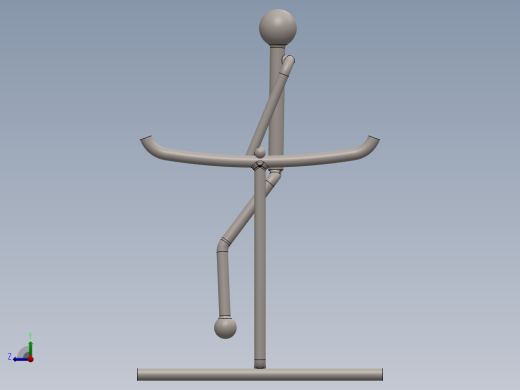 滚动杂技小人玩具模型3D图纸 Solidworks2018 附多种格式右视缩略图