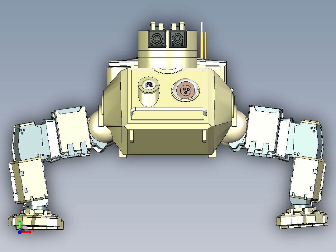 六足爬行坦克玩具前视图