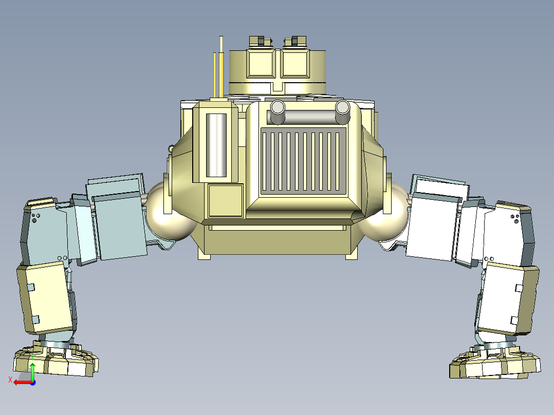 六足爬行坦克玩具后视图