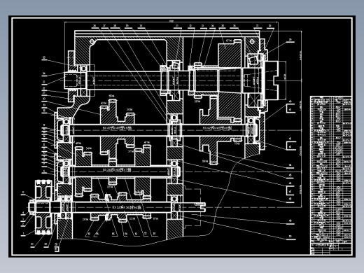 8-X6132型万能卧式升降台铣床主轴变速系统装配图