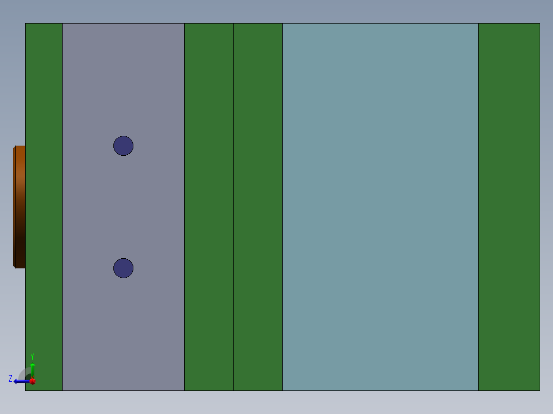 Q033-一种塑料端盖注塑模具设计【三维SolidWorks】右视图
