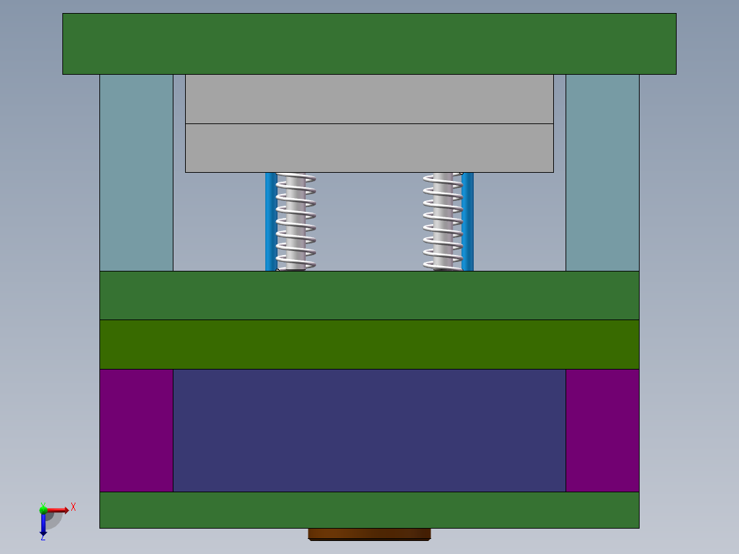 Q033-一种塑料端盖注塑模具设计【三维SolidWorks】俯视图